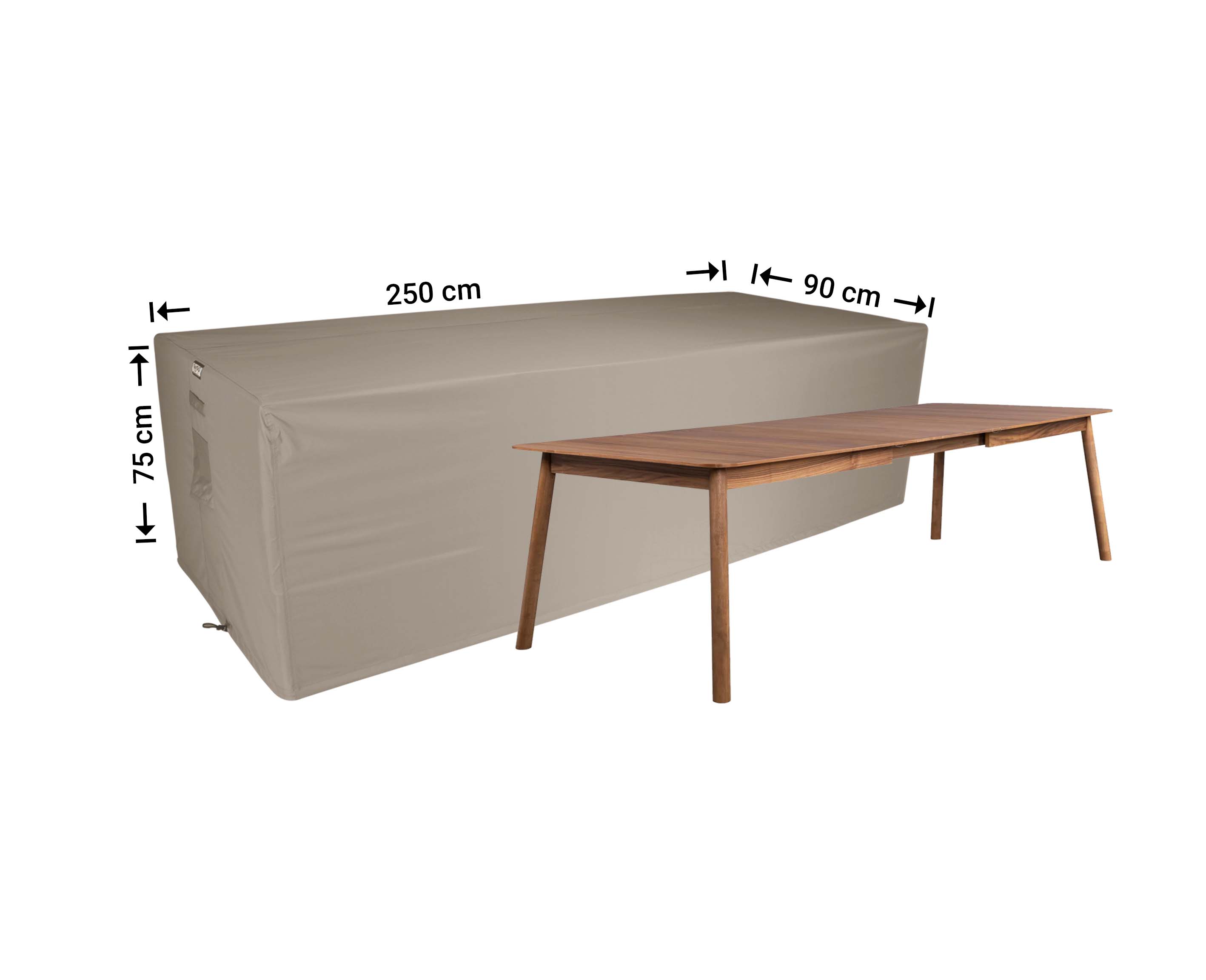 Protection cover table 250 x 90 H: 75 cm