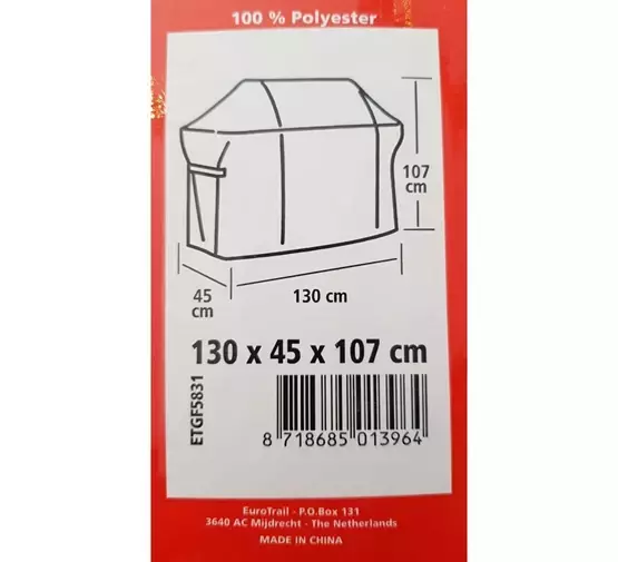  BBQ cover 130 x 45 H: 107 cm